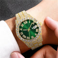 Hip Hop Watch  Watch Luxury Water Proof Brand Watches Stainless Steel Round Clock  Quartz Wrist Watches Gift